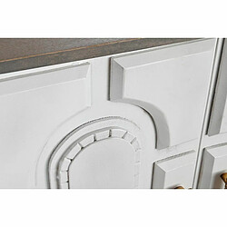 DKD Home Decor Buffet - Gris Doré Métal Blanc Bois de manguier