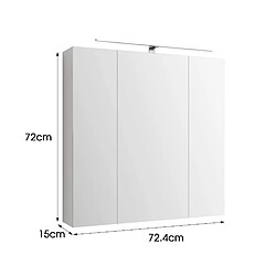 Ecd germany armoire de toilette - Blanc pas cher