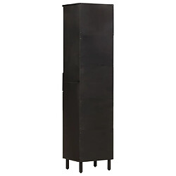 Acheter vidaXL Armoire de salle de bain noir 38x33x160 cm bois massif manguier