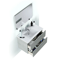 Alter Meuble sous-vasque suspendu - Gris pas cher