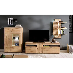 Pegane Ensemble meuble TV mural - Chêne