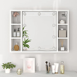 Acheter vidaXL Armoire à miroir avec LED Blanc 76x15x55 cm