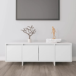 vidaXL Meuble TV Blanc 120x30x40,5 cm - Bois d'ingénierie