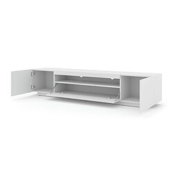 FURNLUX Table de télévision AURA 200x37x42 AUCUNE LED Blanc