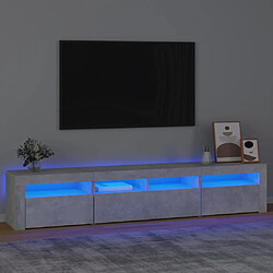 vidaXL Meuble TV avec LED - Gris béton