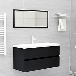 Avis VidaXL Armoire d'évier avec lavabo intégré - Noir
