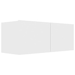 vidaXL Meuble TV Blanc 80x30x30 cm Bois d'ingénierie