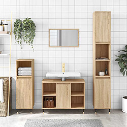 vidaXL Armoire salle de bain - Chêne sonoma 80x33x60 cm