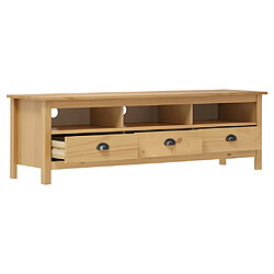 Avis vidaXL Meuble TV Hill Range - Marron miel