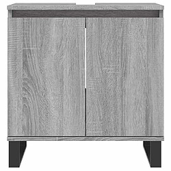 Acheter VidaXL Armoire bain sonoma gris 58x33x60 cm