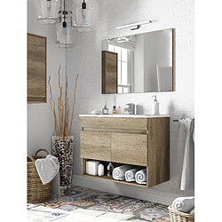Alter Meuble sous-vasque avec miroir - Marron