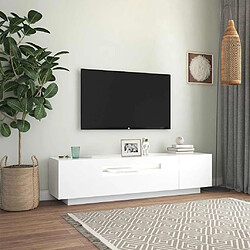 Acheter vidaXL Meuble TV avec LED - Blanc