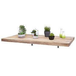 Mendler Table murale HWC-H48, table pliante murale en bois massif ~ 100x50cm couleur naturelle