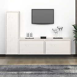 VidaXL Meubles TV 3 pcs Blanc