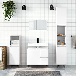 vidaXL Armoire salle de bain Blanc