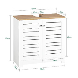 Avis SoBuy BZR40-W Meuble sous-lavabo