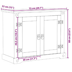 vidaXL Armoire lavabo Corona pas cher