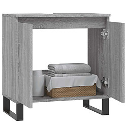 Avis VidaXL Armoire bain sonoma gris 58x33x60 cm