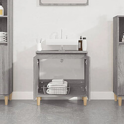 Avis VidaXL Meuble Évier Gris Sonoma