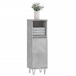 Avis vidaXL Armoire salle de bain gris béton 30x30x100cm