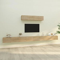 vidaXL Meuble TV 6 pcs - Chêne sonoma