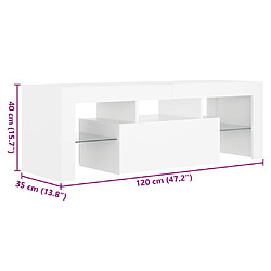 vidaXL Meuble TV LED pas cher