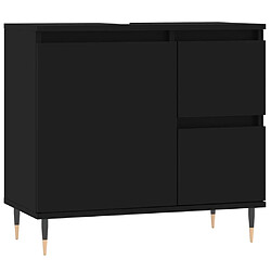 Maison Chic Armoire de salle de bain - Noir