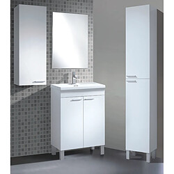Alter Meuble colonne salle de bain - Blanc pas cher