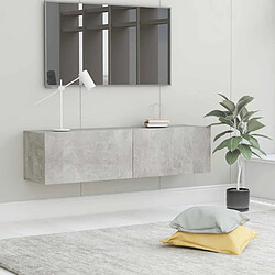 vidaXL Meuble TV Gris Béton 120 cm