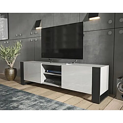 Avis Tendance Dusine Meuble TV LOVY - Blanc Mat