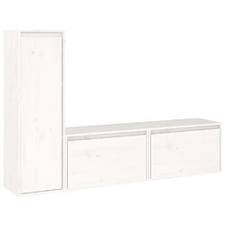 VidaXL Meubles TV 3 pcs Blanc