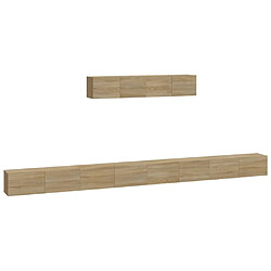 vidaXL Meuble TV 6 pcs - Chêne sonoma