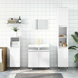 Armoire de bain vidaXL - Blanc brillant