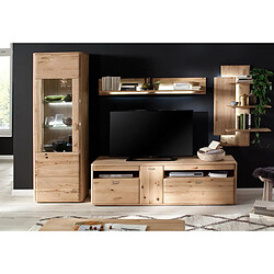 Pegane Ensemble séjour meuble TV - Chêne