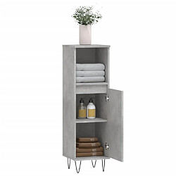 Acheter vidaXL Armoire salle de bain gris béton 30x30x100cm