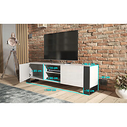 Acheter Tendance Dusine Meuble TV LOVY - Blanc Mat