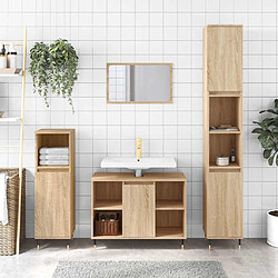 vidaXL Armoire salle de bain - Chêne sonoma 80x33x60 cm