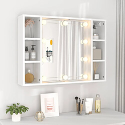 Avis vidaXL Armoire à miroir avec LED Blanc 76x15x55 cm