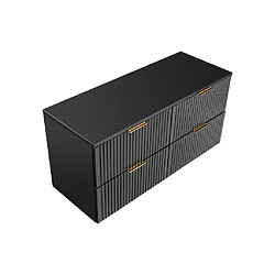 Vente-Unique Meuble sous vasque ZEVARA noir 120 cm pas cher