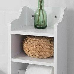 sobuy SoBuy FRG177-W Support Papier Toilette - Blanc pas cher