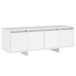 vidaXL Meuble TV Blanc 120x30x40,5 cm - Bois d'ingénierie