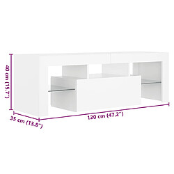 vidaXL Meuble TV LED pas cher