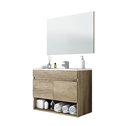 Alter Meuble sous-vasque avec miroir - Marron