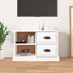 vidaXL Meuble TV MN816170 - Blanc brillant