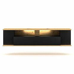 Avis MES Meuble TV Suspendu 4 Portes 160x35x38,7 cm