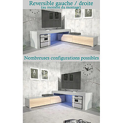 Avis Tendance Dusine Meuble TV Flex Blanc et Noir