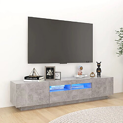 vidaXL TV avec LED - Gris béton