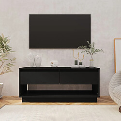 vidaXL Meuble TV Noir 102 cm