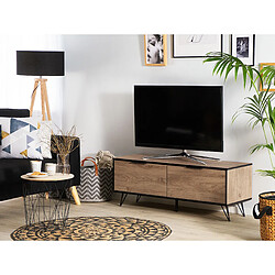 Beliani Meuble TV HALSTON - Bois clair