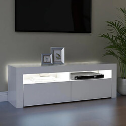 Acheter vidaXL Meuble TV LED 120x35x40 cm - Blanc